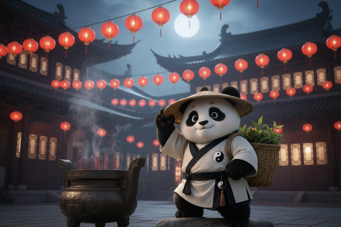 Shanghai City God Temple at dusk — incense smoke rising in the ancient courtyard, a 700-year sanctuary for releasing the day's anxiety before sleep