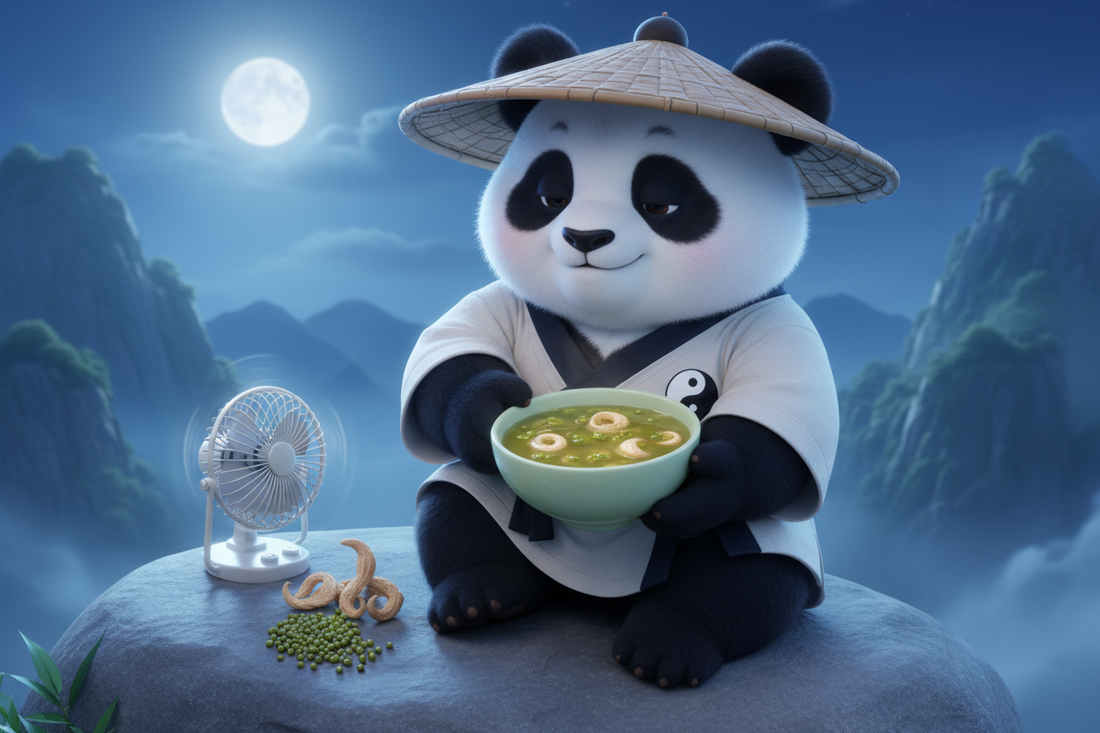 Feeling Overheated and Always Lying Awake with a Racing Mind? TCM Explains Heart Fire Blazing — and How Mung Bean Lily Bulb Soup (绶豆百合汤) + the Taiji Sleep Way Can Finally Fix It
